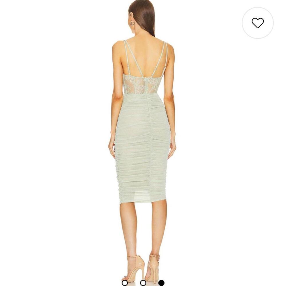 Michael Costello x REVOLVE Lulu Midi sparkly Dress in Mint. $268. size L - Picture 2 of 8